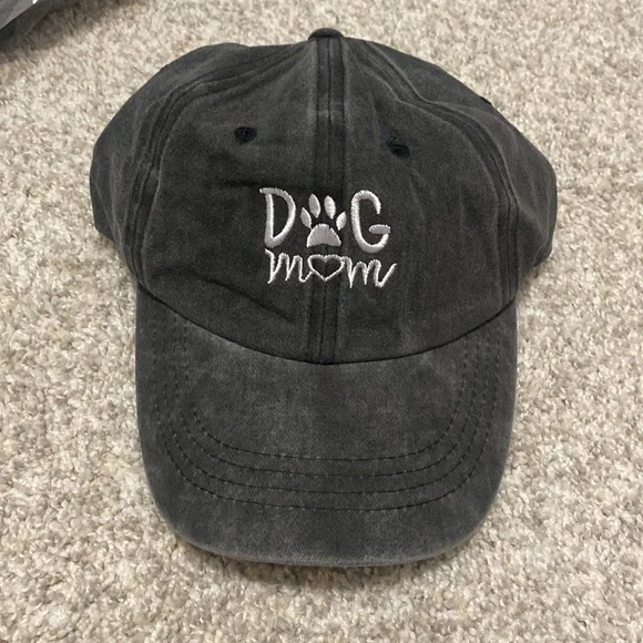 Vintage Washed "Dog Mom" Embroidered Baseball Cap - Picture 6 of 6